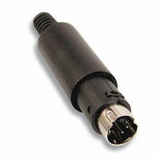 Mini-DIN-Plug 4-pole ED-DIO-M/04 with strain r. - Techtube Pro