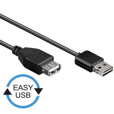 Delock Cable EASY-USB 2.0-A male > USB 2.0-A female extension 2 m - Delock