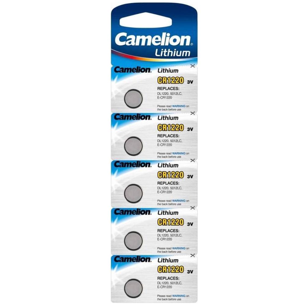 Knoopcel batterij - CR1220 - 5 batterijen - Camelion