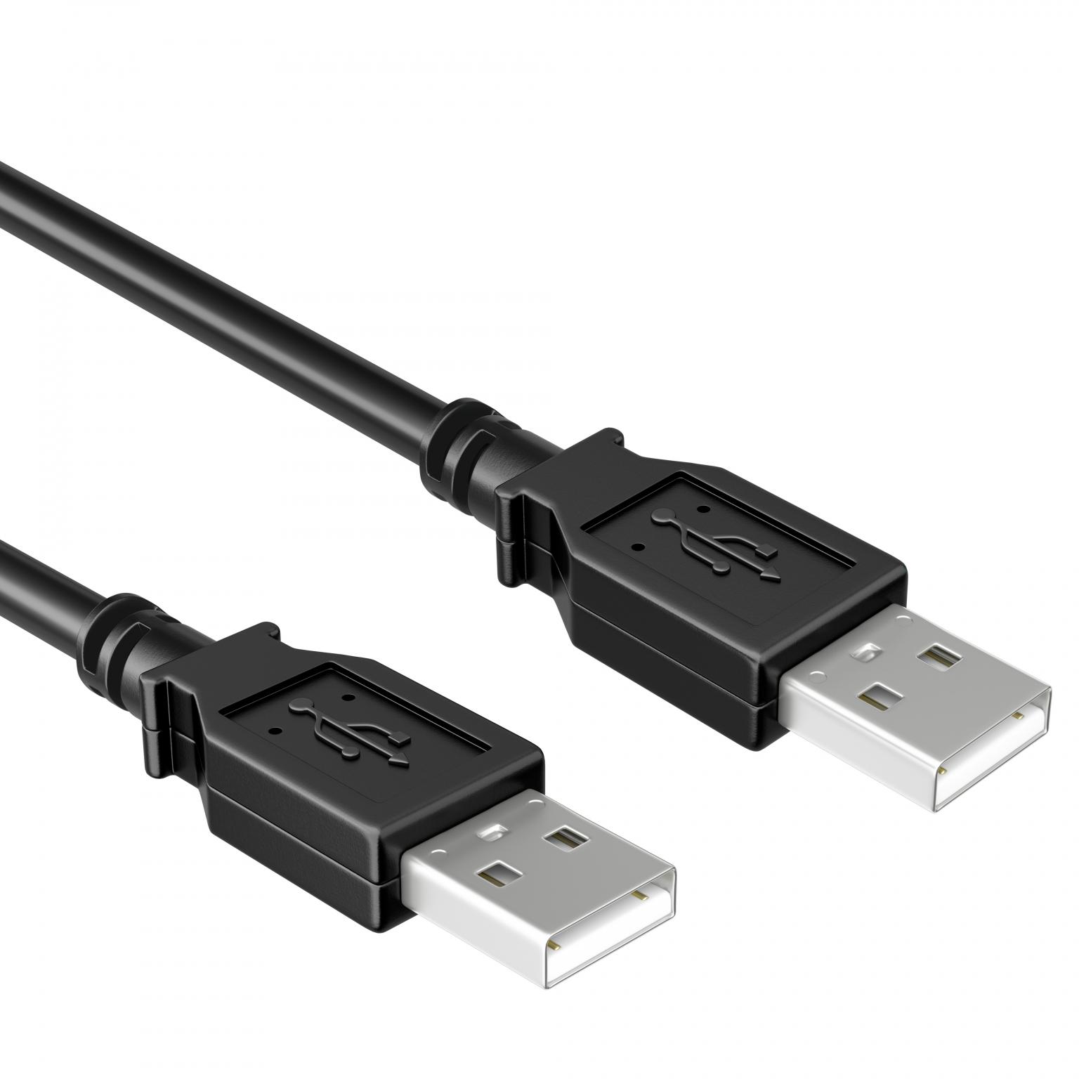 USB 2.0 Kabel A male - A male 1.00 m Zwart