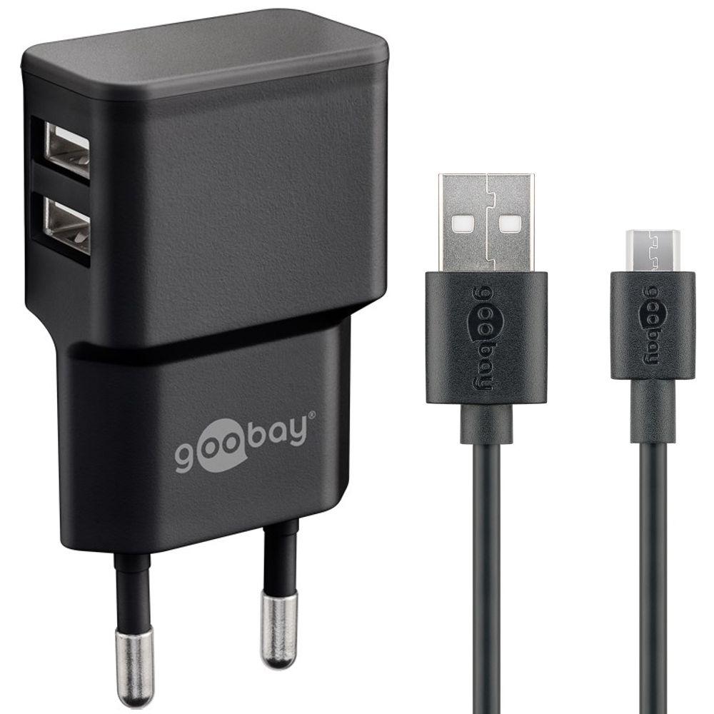 Micro USB oplader - 2.400 mA - Goobay