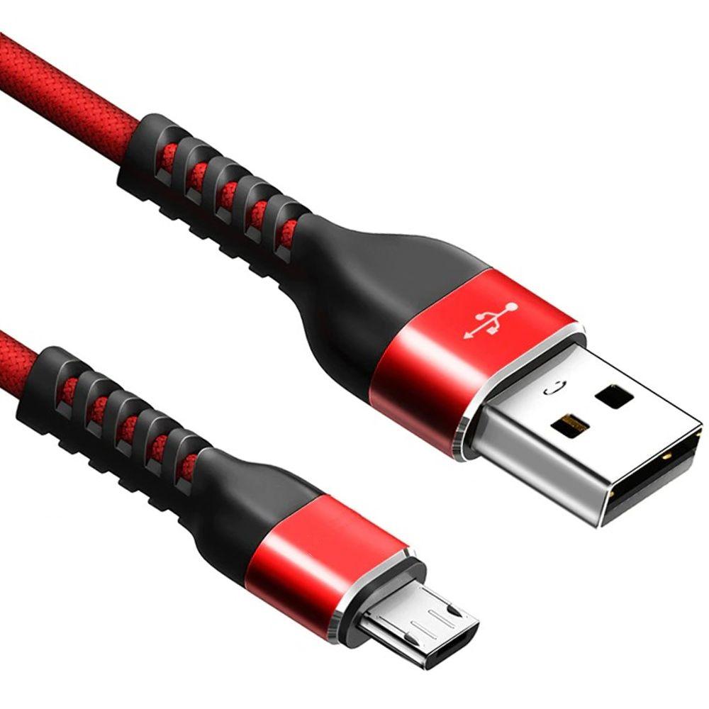 USB Micro B datakabel - 0.5 meter - Rood - Allteq
