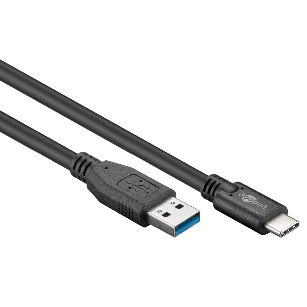USB C naar USB A - Versie: 3.2 Gen 1x1 Aansluiting 1: USB male Aansluiting 2: USB A male Lengte: 0.5 meter
