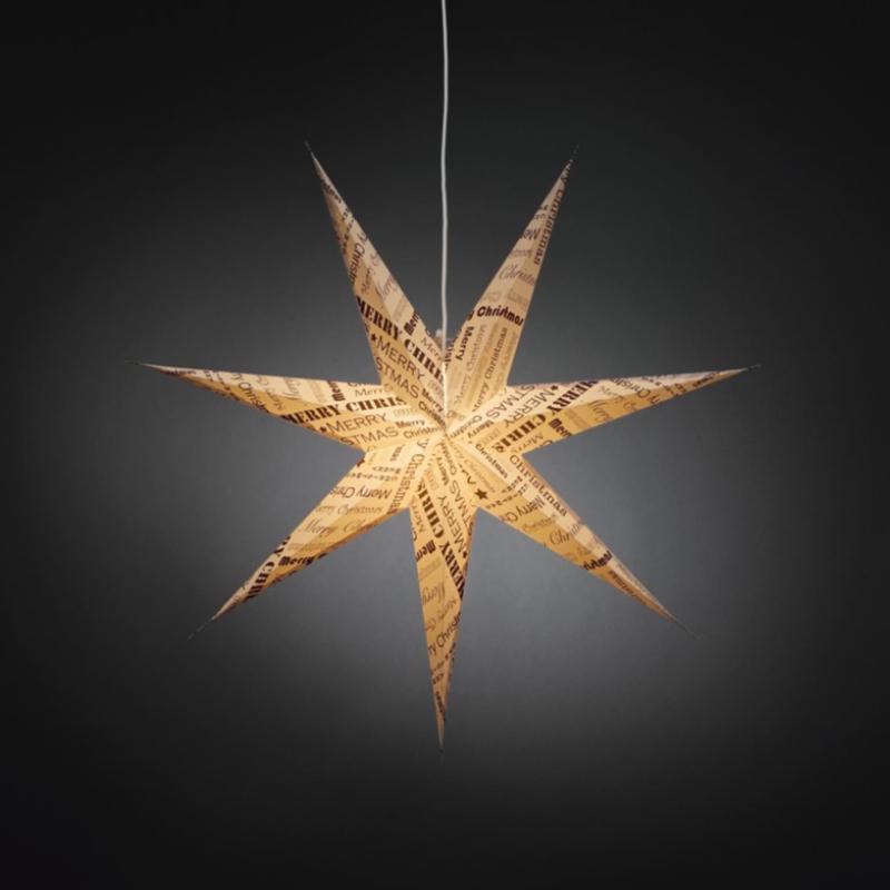 Kerstster met verlichting Afbeelding