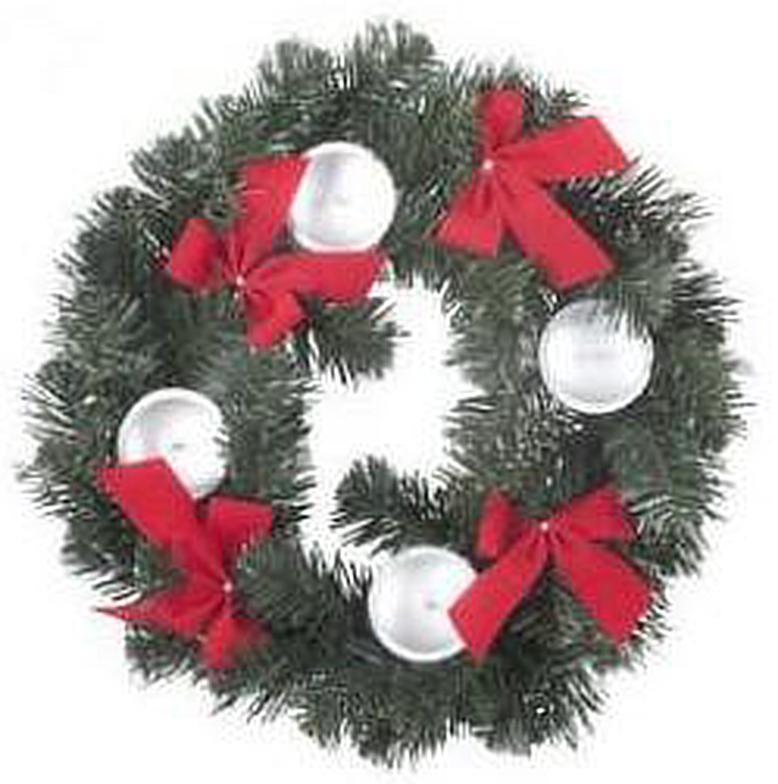 Couronne de Noël avec bougeoirs Image