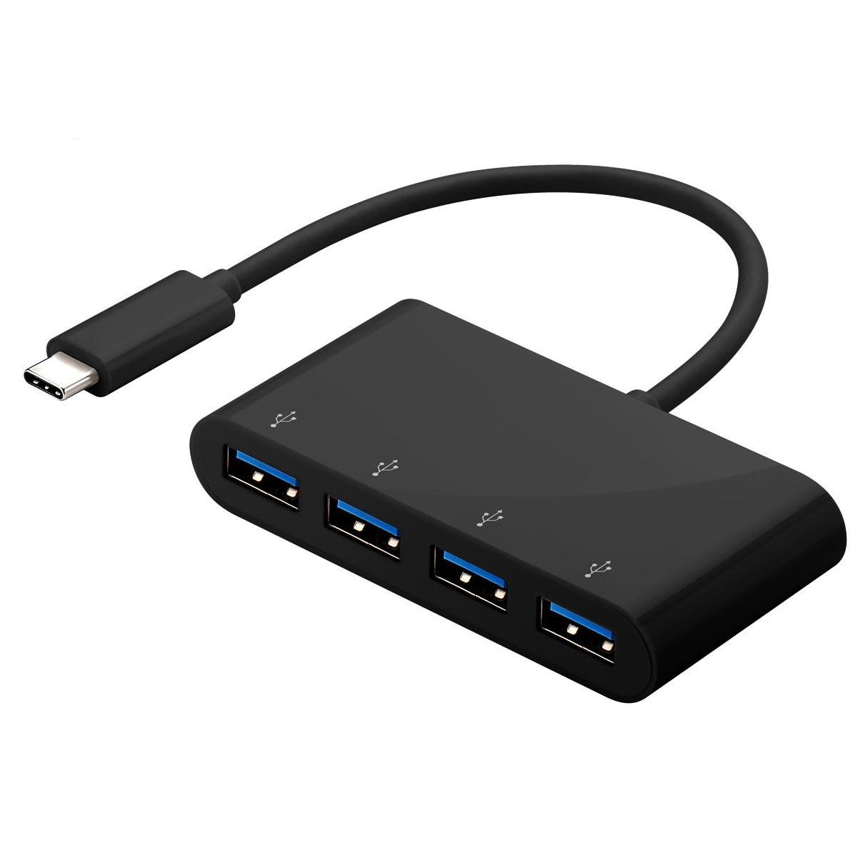 USB C naar USB C + A hub Afbeelding