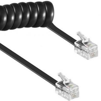 Cable telephonique 4 fils plat pour rj09, rj11, rj12 (le mètre) fil  telephone