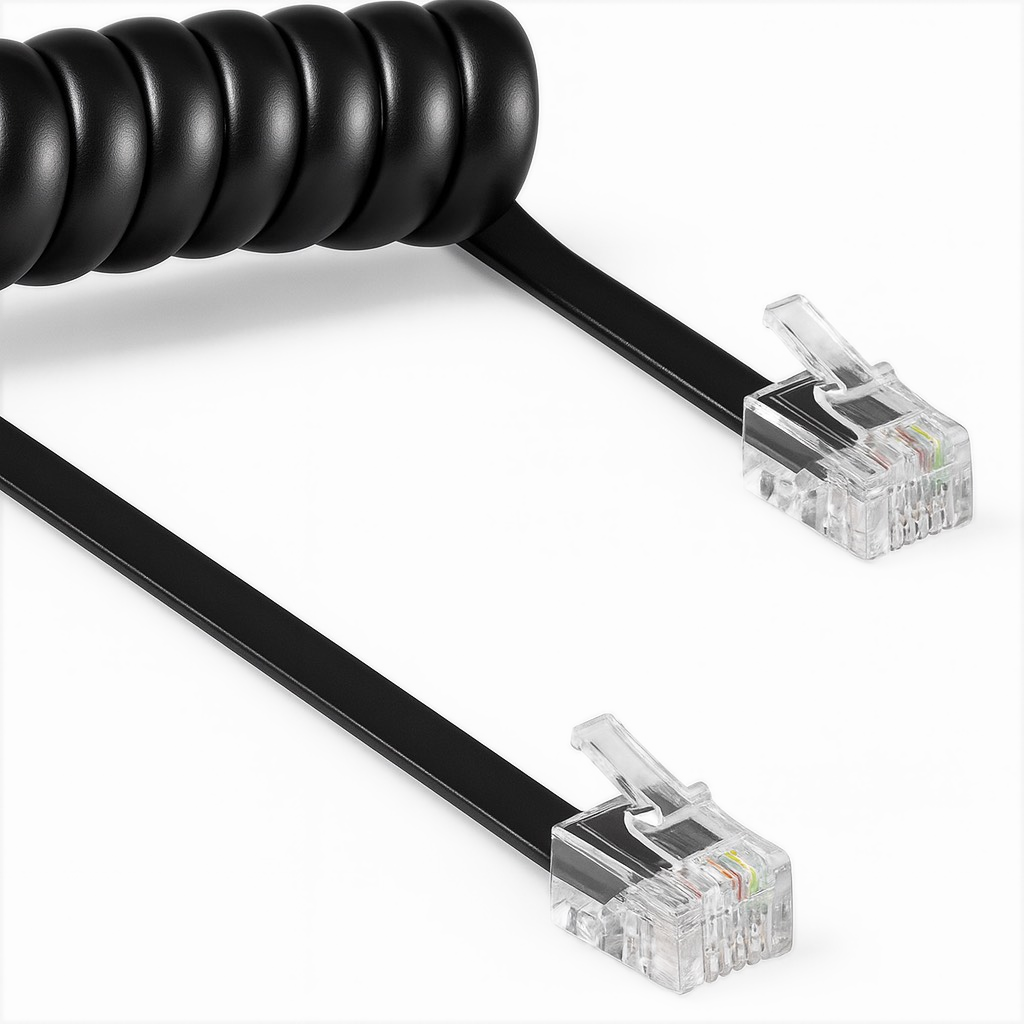 Câble de combiné téléphonique RJ10 torsadé – 4 conducteurs – Allteq