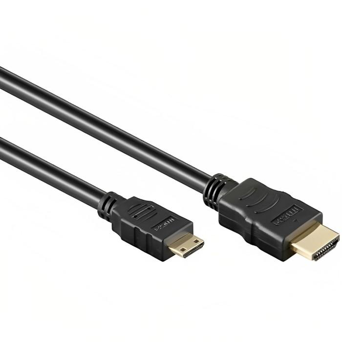 HDMI 1.4 Kabel - Gold Plated - Mini HDMI type-C - 10.2 Gbps - Full HD 1080p - 3D - 4K@30 Hz - Audio Return Channel