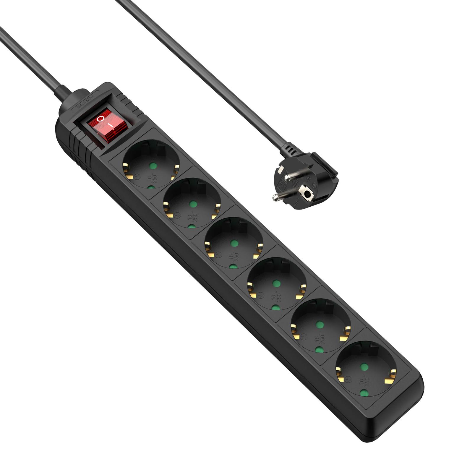 Multiprise - 6 prises - Allteq