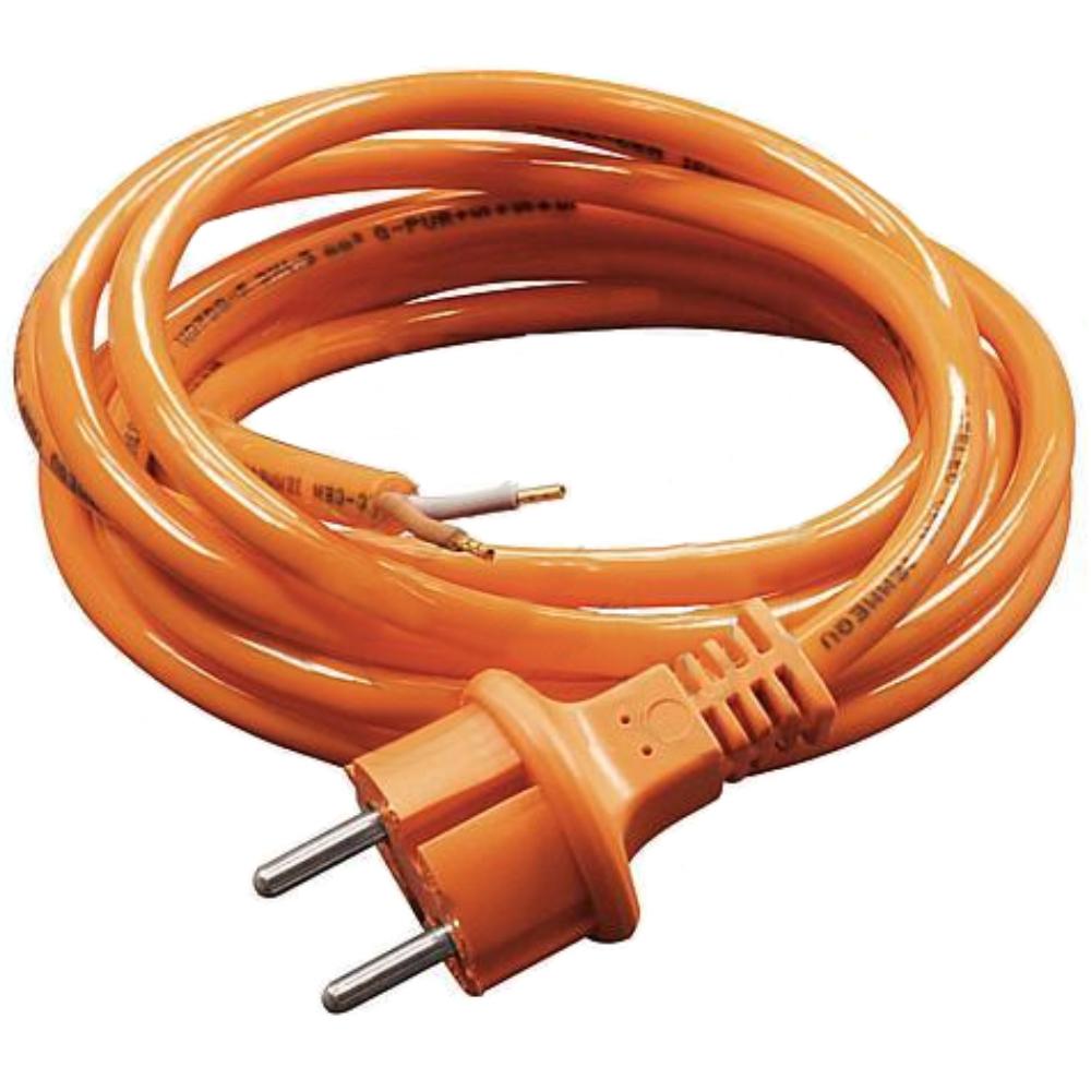 Apparaatsnoer schuko - open einde - oranje - pur kabel - Geschikt voor chemische en mechanische belastingen