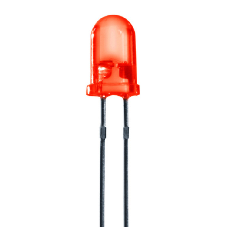 LED 5mm rouge clignotante diffuse