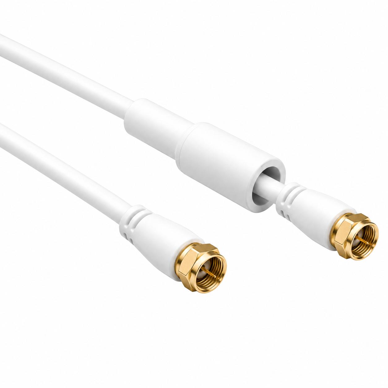 F-connector kabel - Coax Plat - dubbele afscherming