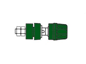 BUS DE CONSTRUCTION 4 mm ISOLÉ AVEC TÊTE ET ANNEAU / VERT (PKI10A)