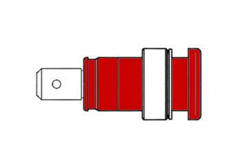 BOÎTIER ENCASTRABLE ISOLÉ 4mm, ANTI-CONTACT / ROUGE (SEB 2620-F6,3)