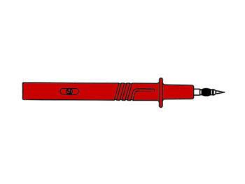 SONDES D'ESSAI DE SÉCURITÉ À DOUBLE FONCTION 4 mm / ROUGE (PRÜF 2700)