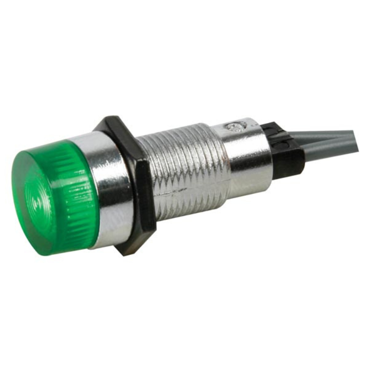 RONDE SIGNAALLAMP 13mm 12V GROEN - HQ Products