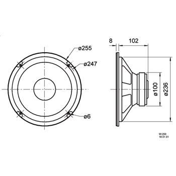 VISATON W250 WOOFER - 25CM - Visaton