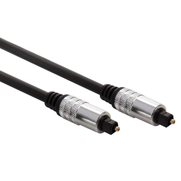 Cable optique fiche jack mâle 3,5 mm / fiche optique (TOSLINK) 2 m