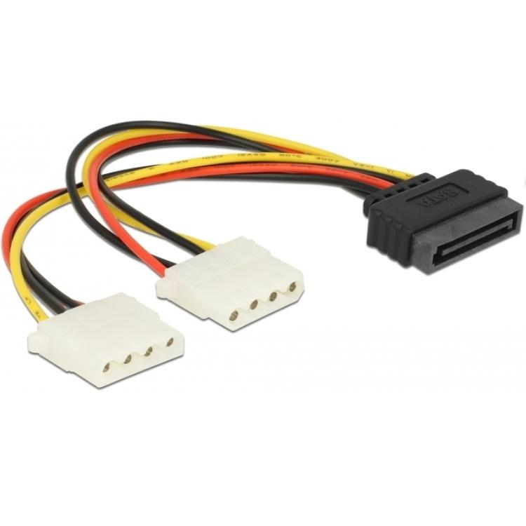 Molex naar SATA voedingskabel - Delock