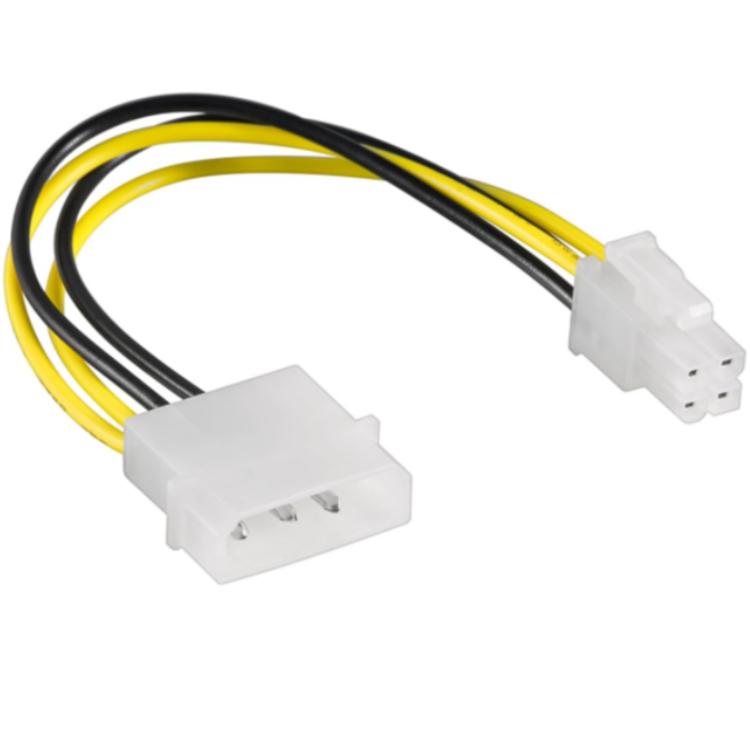 Molex naar P4 voedingskabel - Goobay
