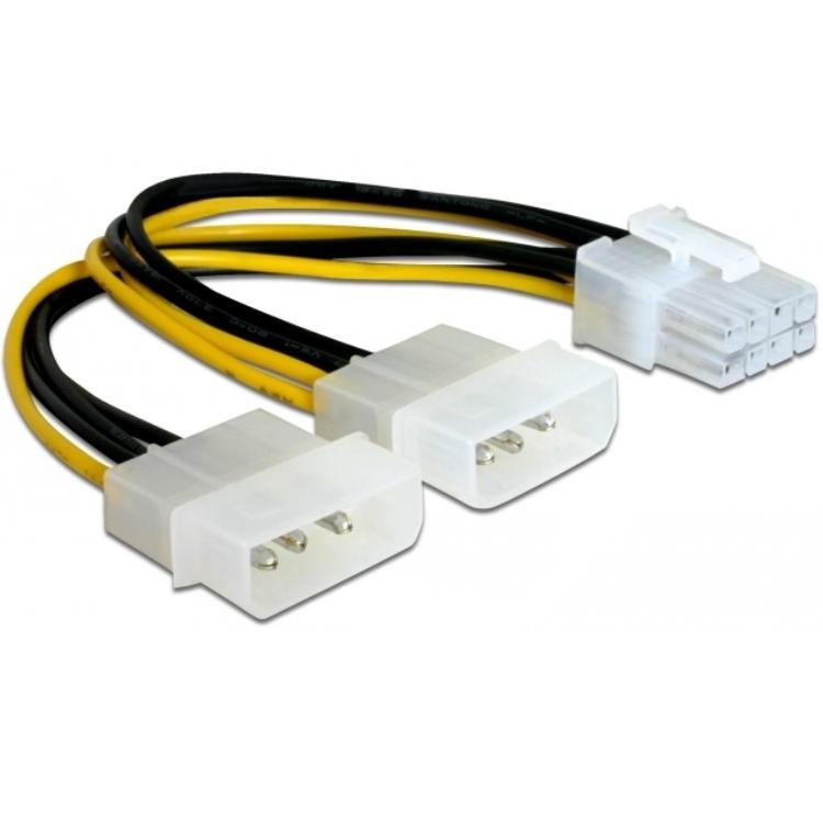 Molex naar PCIe voedingskabel - Delock
