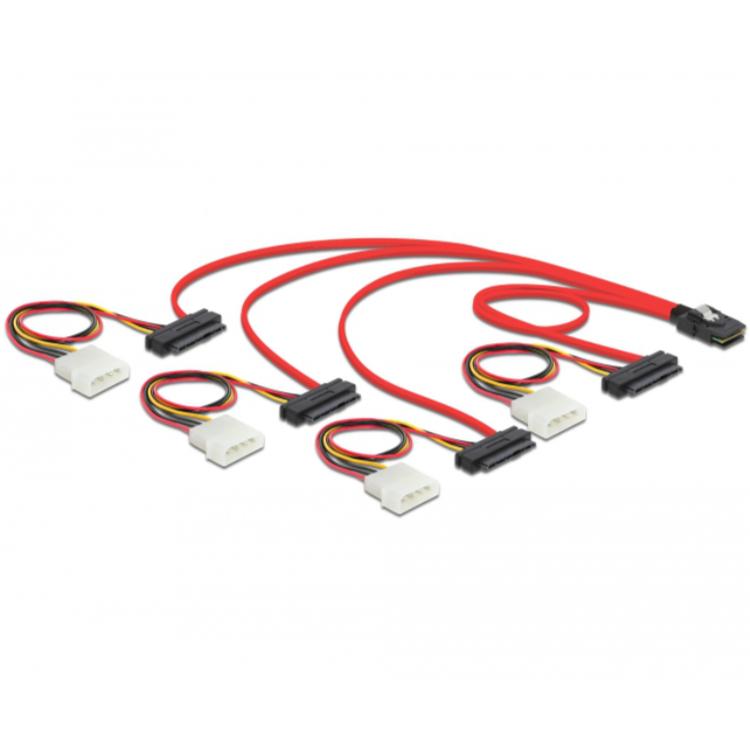 Kabel SAS int. 36pin-4x SAS29pin 1m