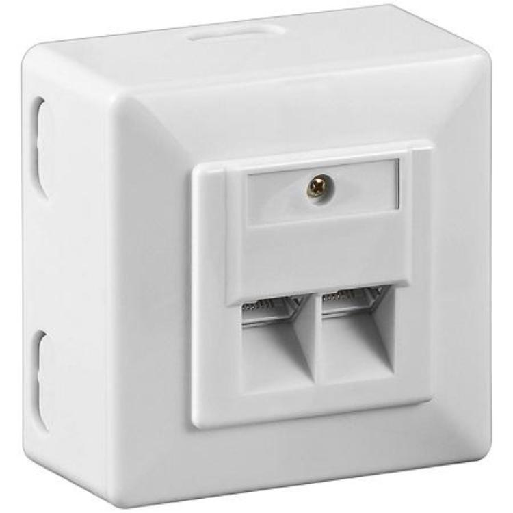 Cat 6 wandcontactdoos - Inbouw en opbouw - Allteq
