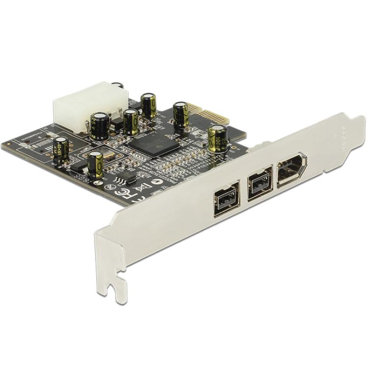 PCI Express Kaart 2 x FireWire 800 + FireWire 400