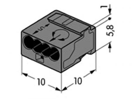 MICRO AANSluitVERBINDER VOOR VERDELERKASTEN 4-ADERIGE KLEM, DA - Wago
