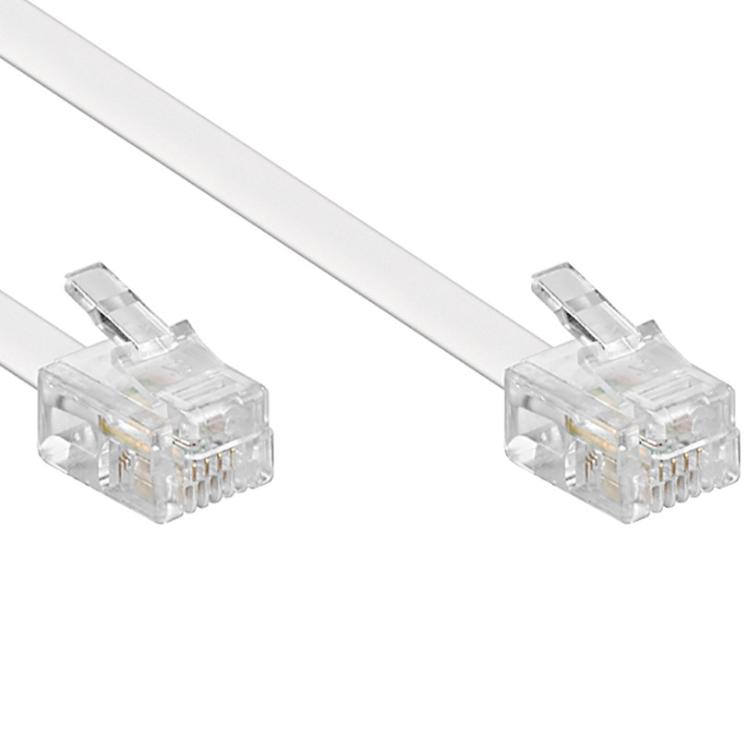 DSL kabel RJ11 - 5 meter - Wit - ACT