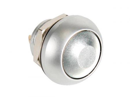 RONDE METALLDRUKSCHAKELAAR MET WITTE KAP 1P SPST OFF (ON) - HQ Products