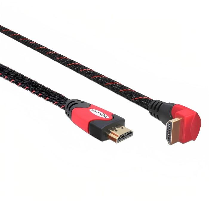 Delock - 1.4 High Speed HDMI kabel - eenzijdig haaks - 1 m - Zwart/Rood