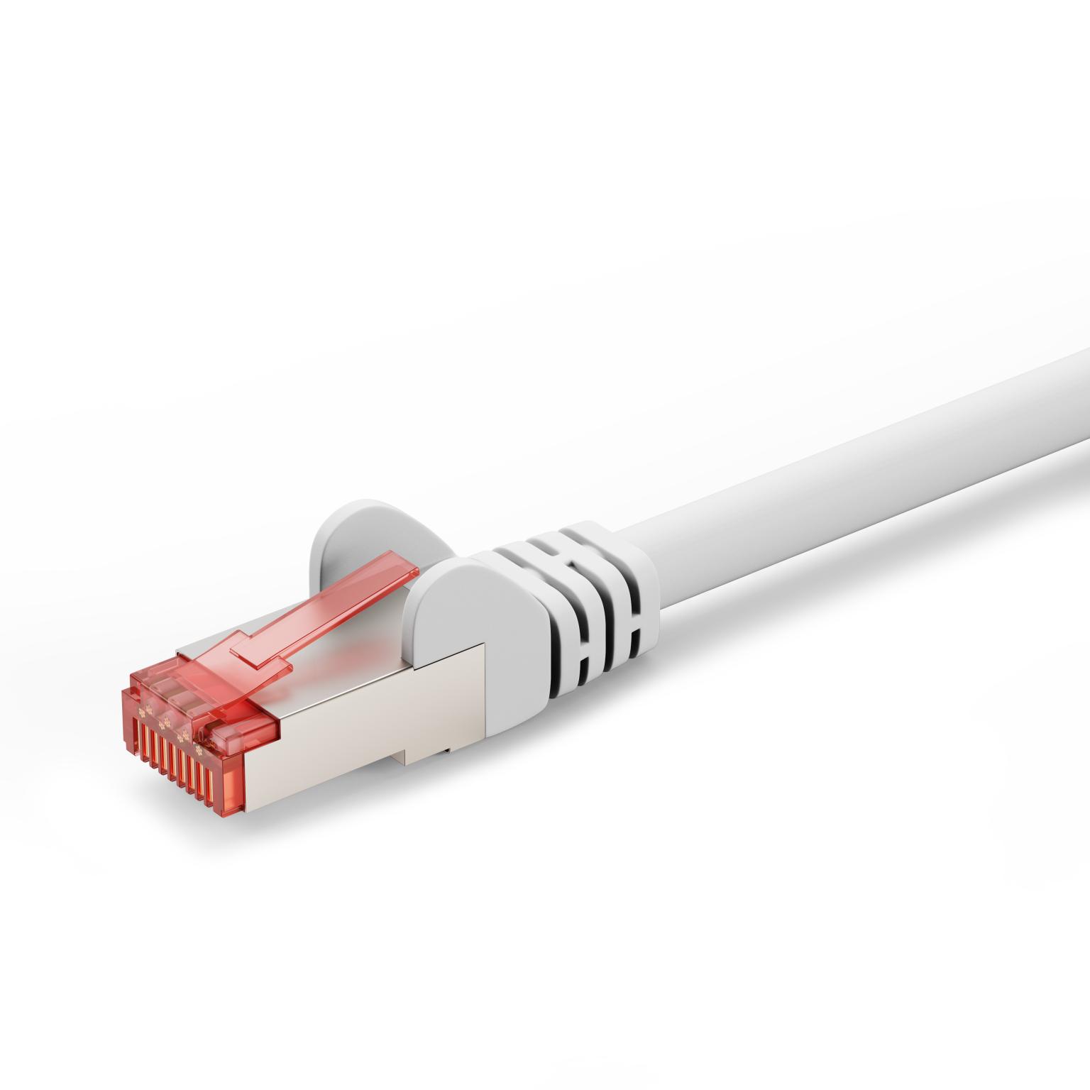 S/FTP kabel - 1 meter - Wit - Goobay