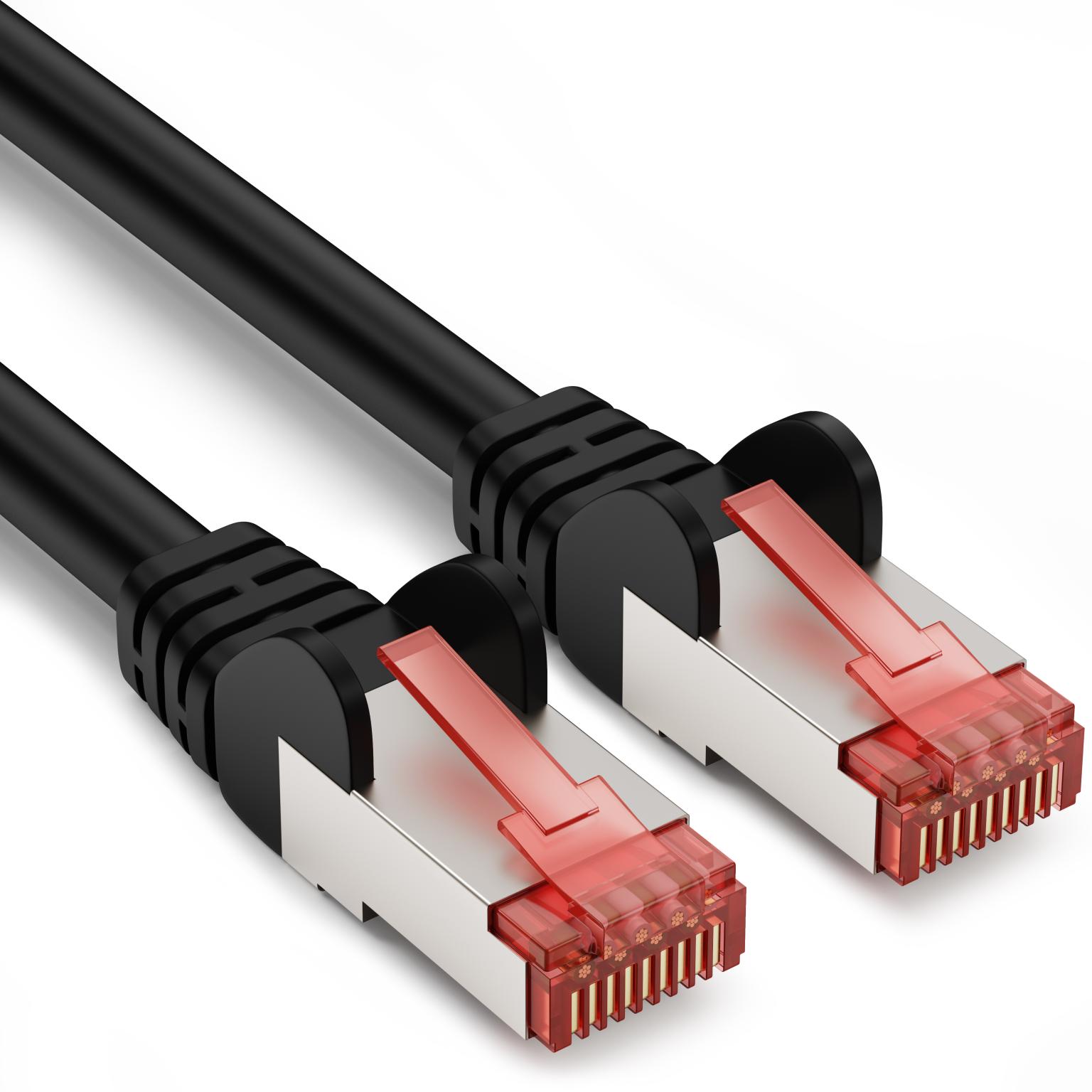 S/FTP kabel - 1 meter - Zwart - Goobay