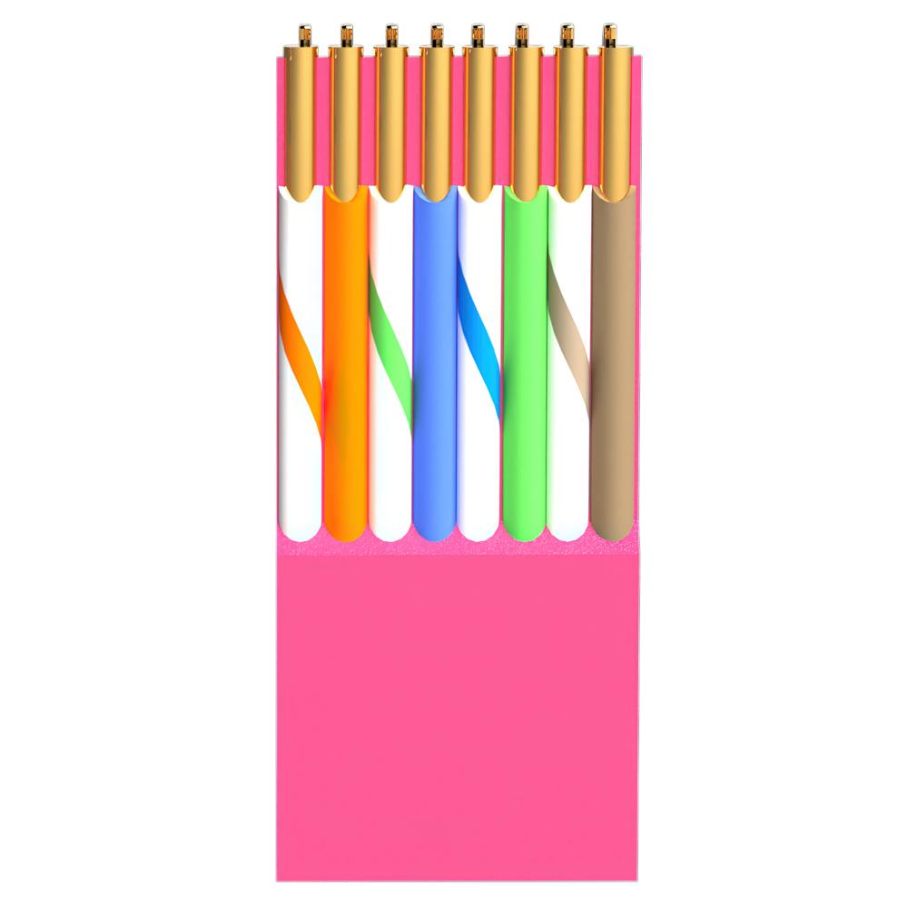 U/UTP Kabel - 0.5 meter - Roze - Allteq