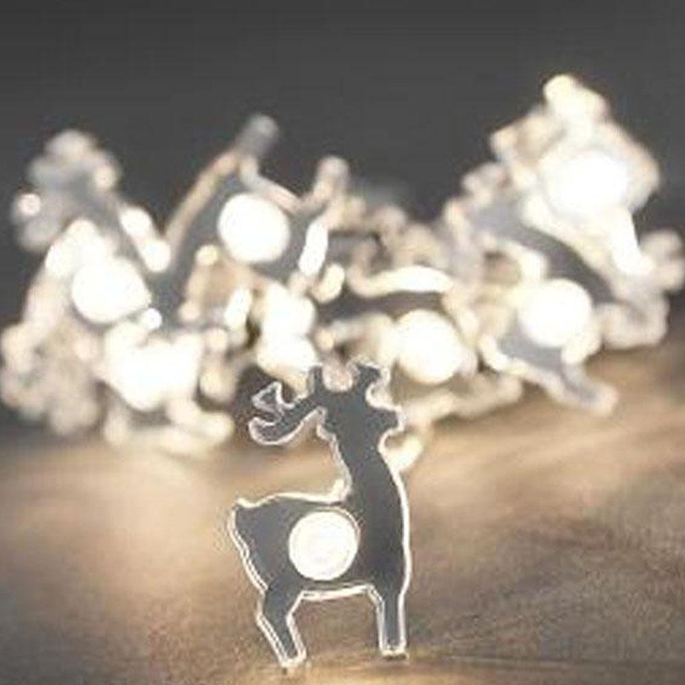 Lichtslinger - led kerstverlichting binnen - 10 lampjes - 0.9 meter - warm wit - 3x AA