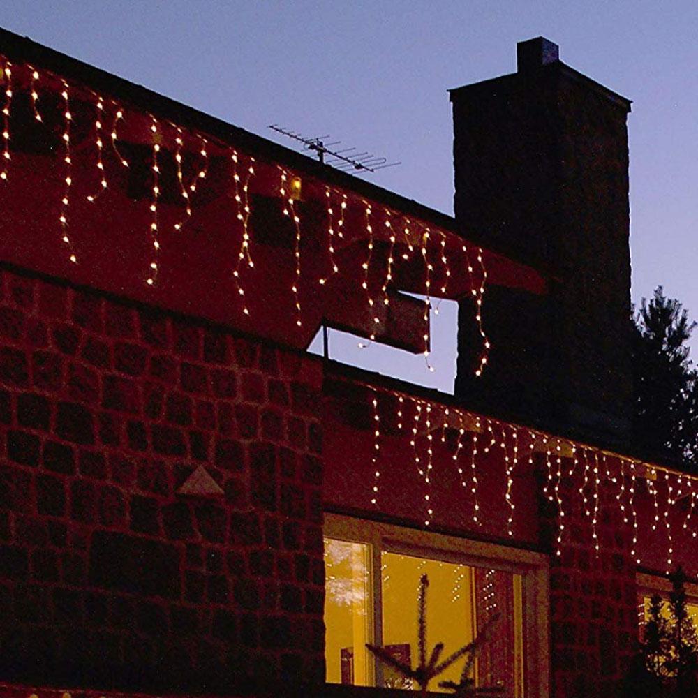 Ijspegelverlichting - led kerstverlichting buiten en binnen - 336 lampjes - 10.8 meter - warm wit