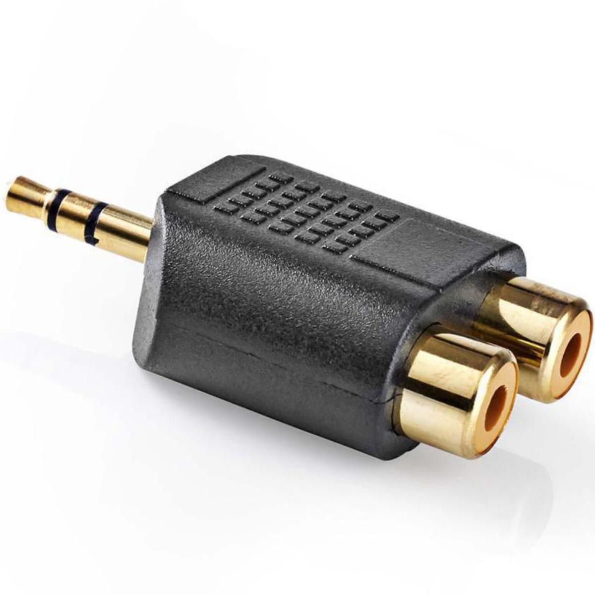 Jack - Adaptateur tulipe - 3,5 mm - Stéréo - Nedis