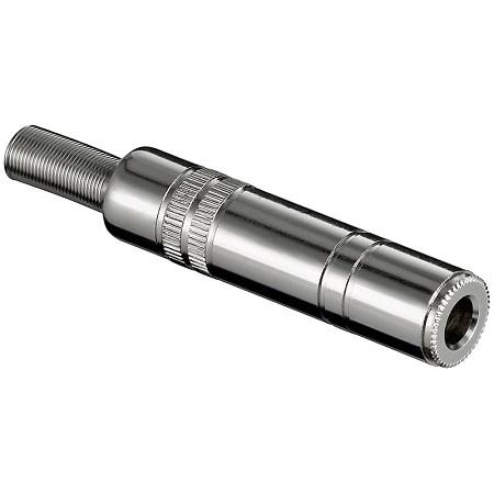 6,3mm jack stekker female stereo soldeer connector