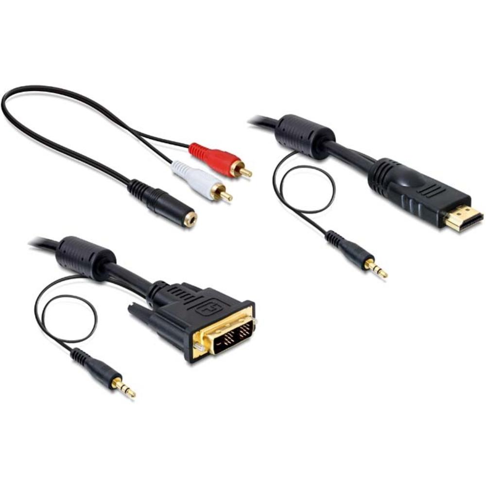 HDMI - DVI met analoge audio - Delock
