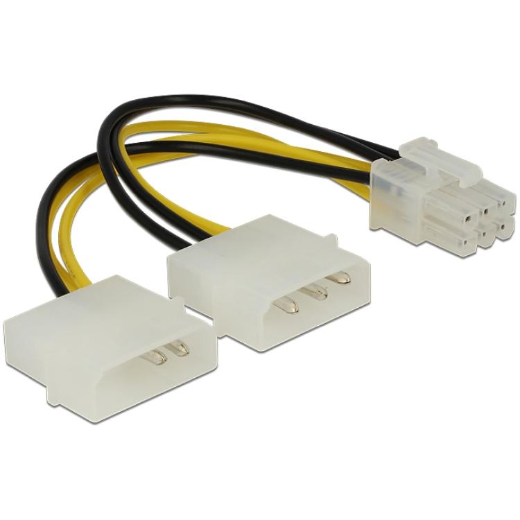 Molex naar PCIe voedingskabel - Delock