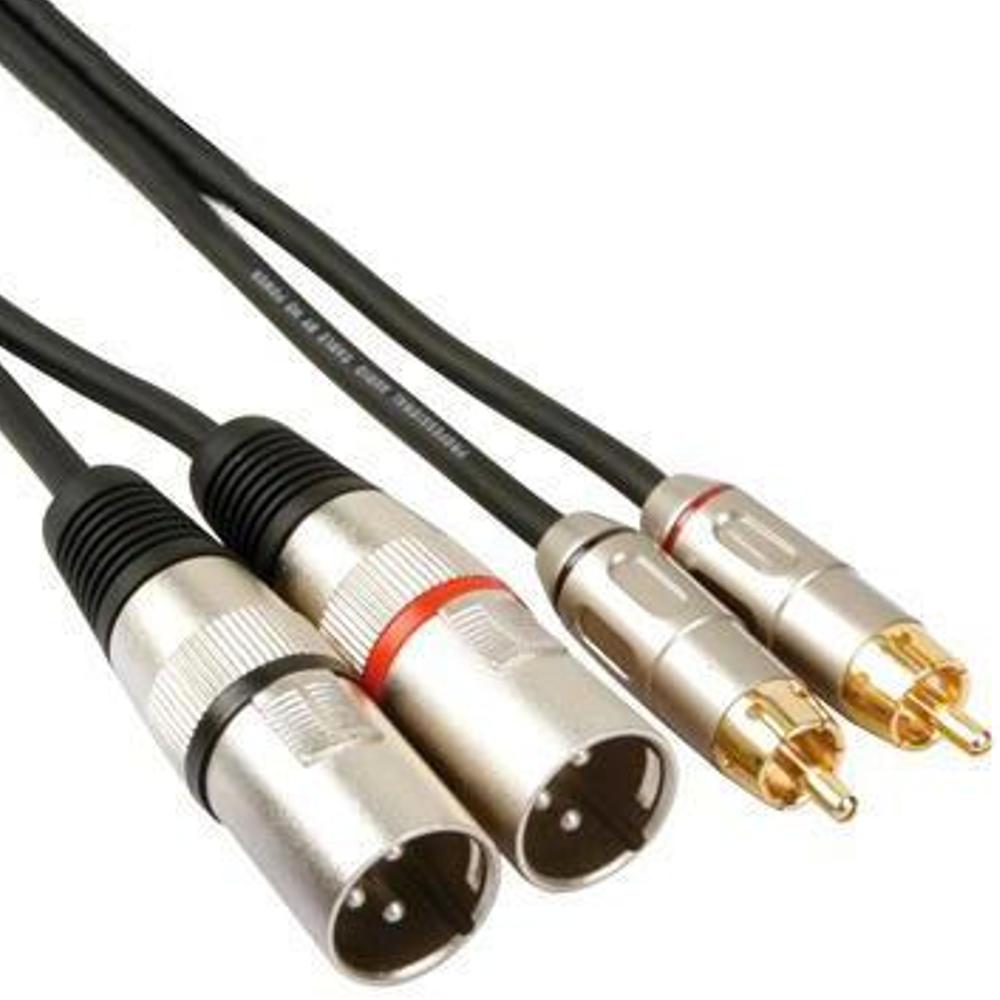XLR naar Tulp Kabel – Ongebalanceerd 3-Polig Stereo