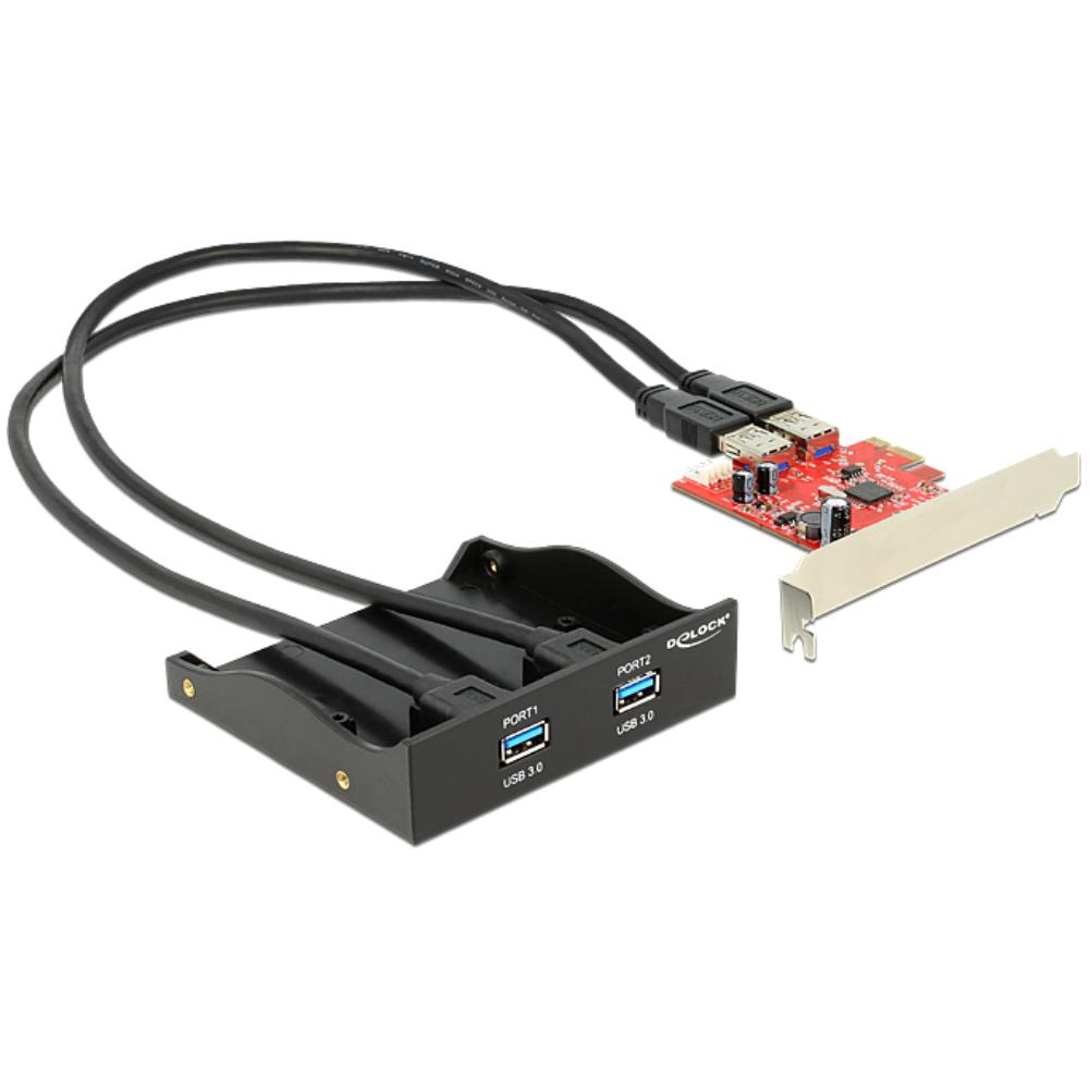PCI Express Kaart 2x USB 3.0 Frontpaneel