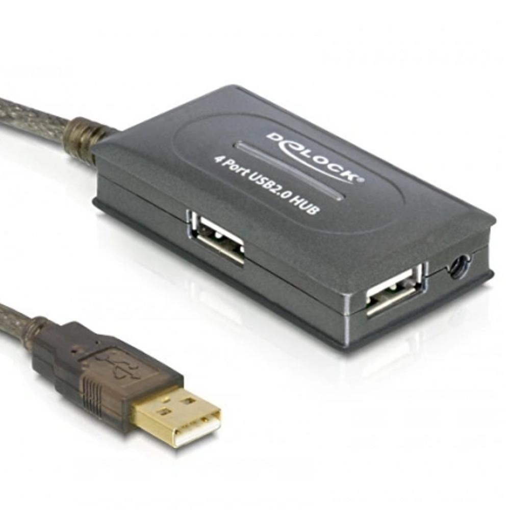 Rallonge USB 2.0 avec concentrateur à 4 ports - 12 m - UE2120H