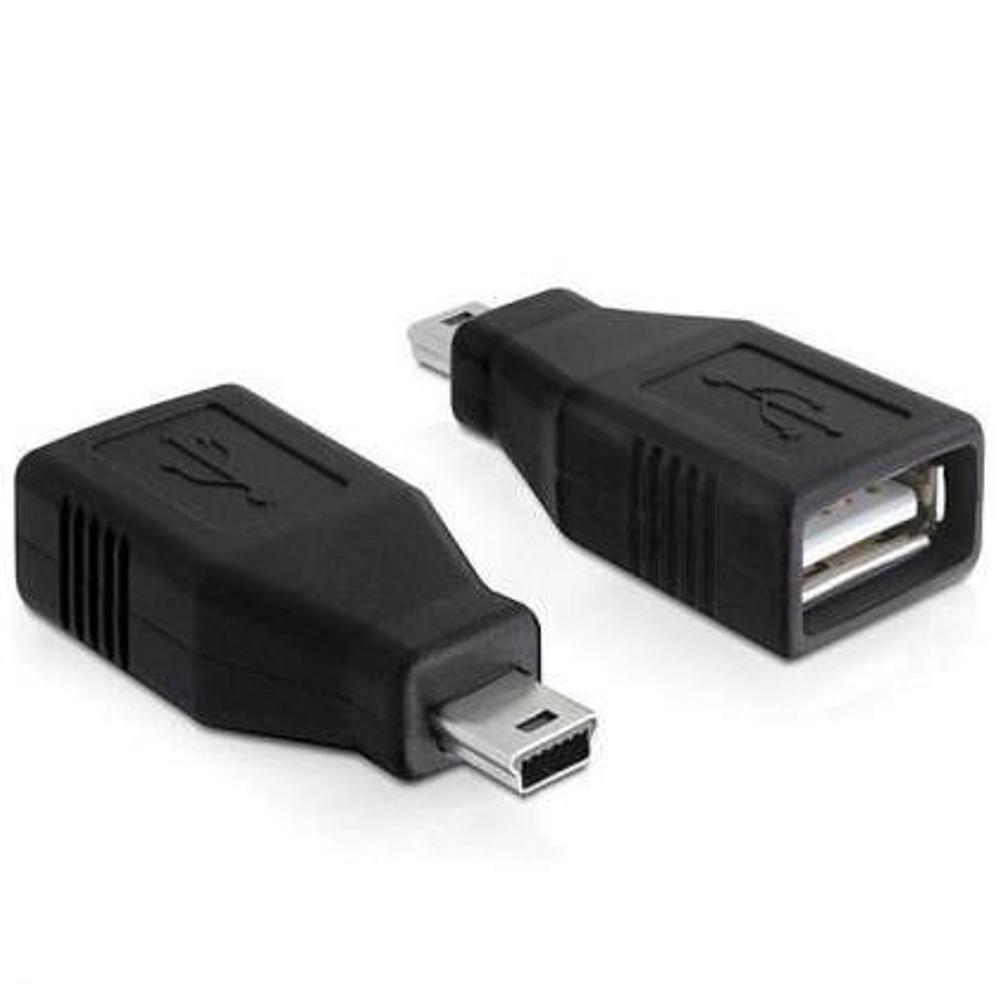 Adapter USB 2.0-A Buchse > USB-mini Stecker - Delock