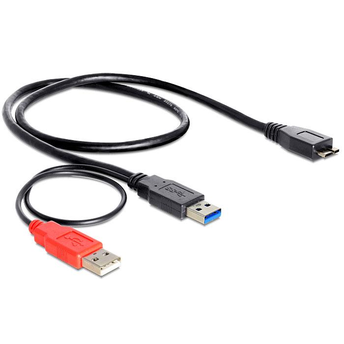 USB A naar micro B Y-kabel - Delock
