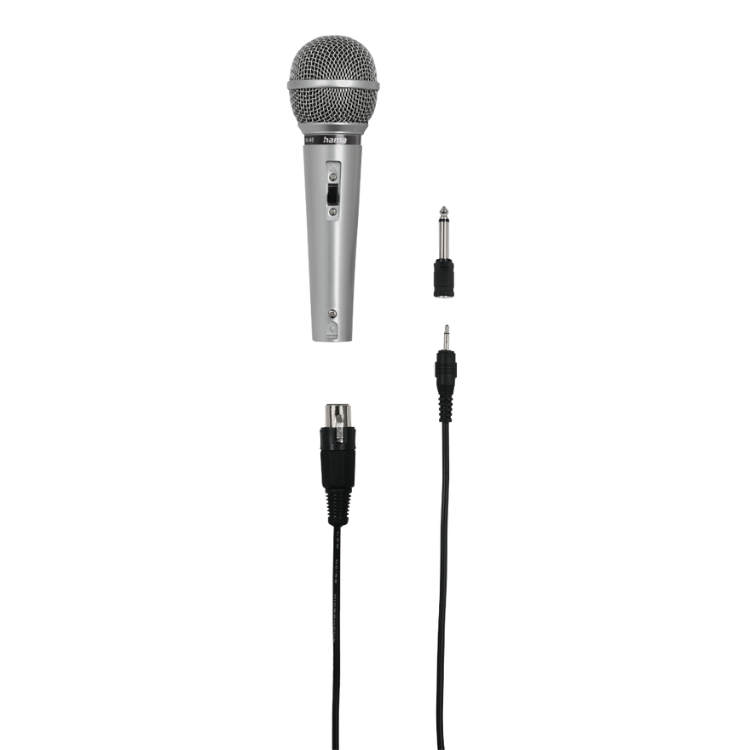 Nedis Microphone filaire avec bouton marche/arrêt et Tripod 3,5 mm