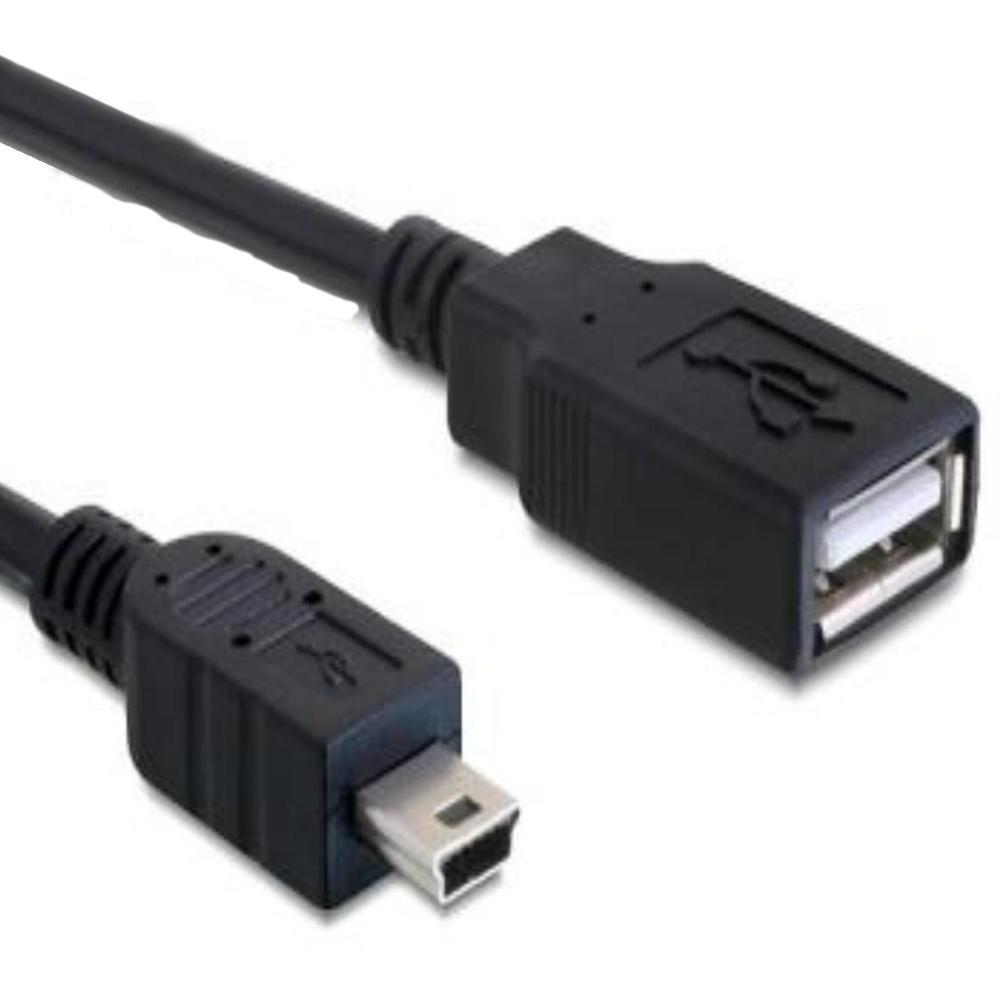 ik draag kleding Afhankelijkheid Bedrijfsomschrijving MINI USB 2.0 Verlengkabel - USB 2.0 kabel, Connector 1: USB A female,  Connector 2: 5p mini USB B male, 0.5 meter.