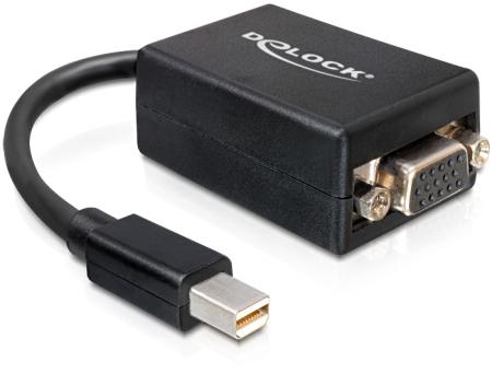 Adapter DP mini St > VGA Stekker zwart - Delock